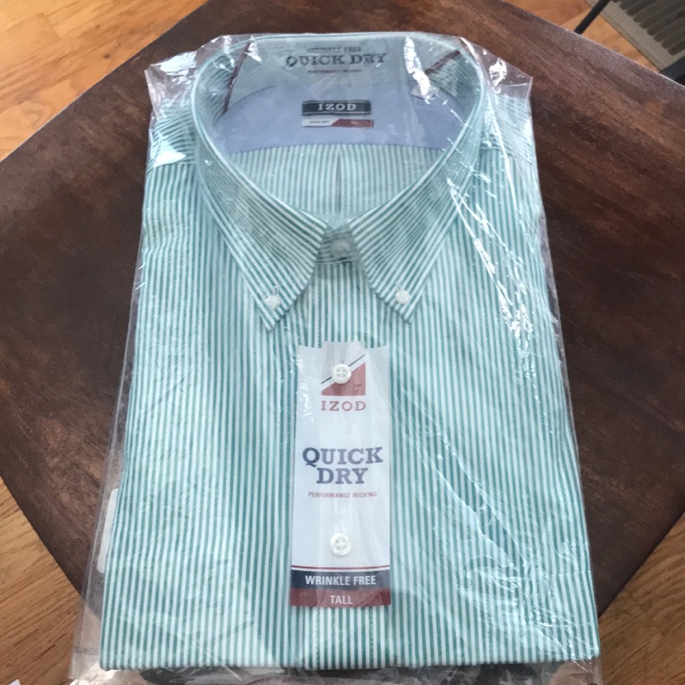 Izod green and white stripes 19 35/36 Tall